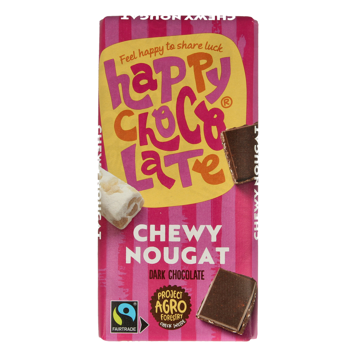 8711521973927_A1N1.png Happy Chocolate Puur nougat bio - Afbeelding 1